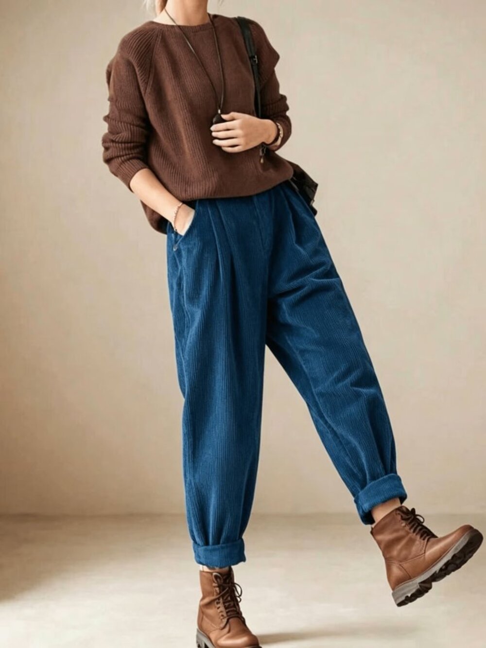 Blue Corduroy Pants